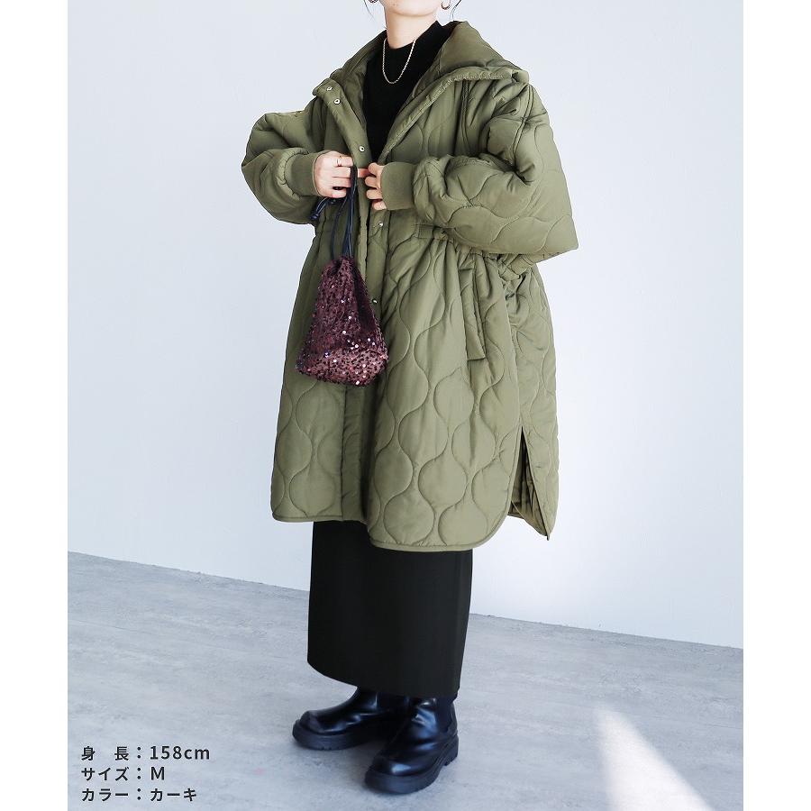 reca（レカ） キルティングドロストフードコート y8127 レディース