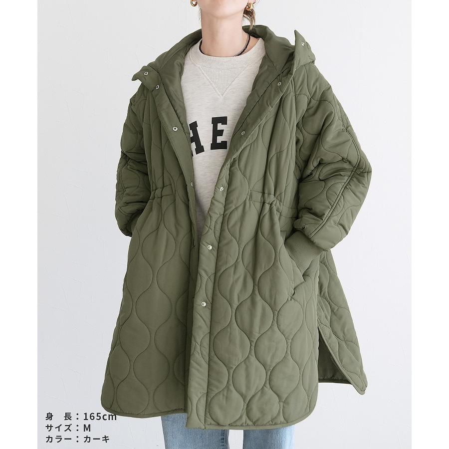reca（レカ） キルティングドロストフードコート y8127 レディース