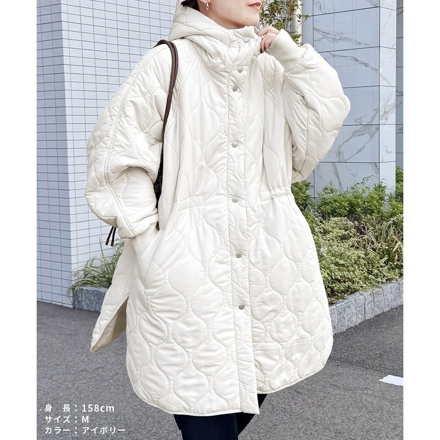reca（レカ） キルティングドロストフードコート y8127 レディース