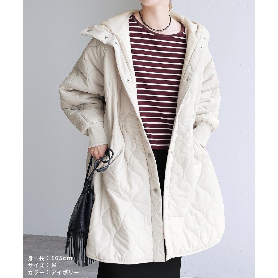 reca（レカ） キルティングドロストフードコート y8127 レディース
