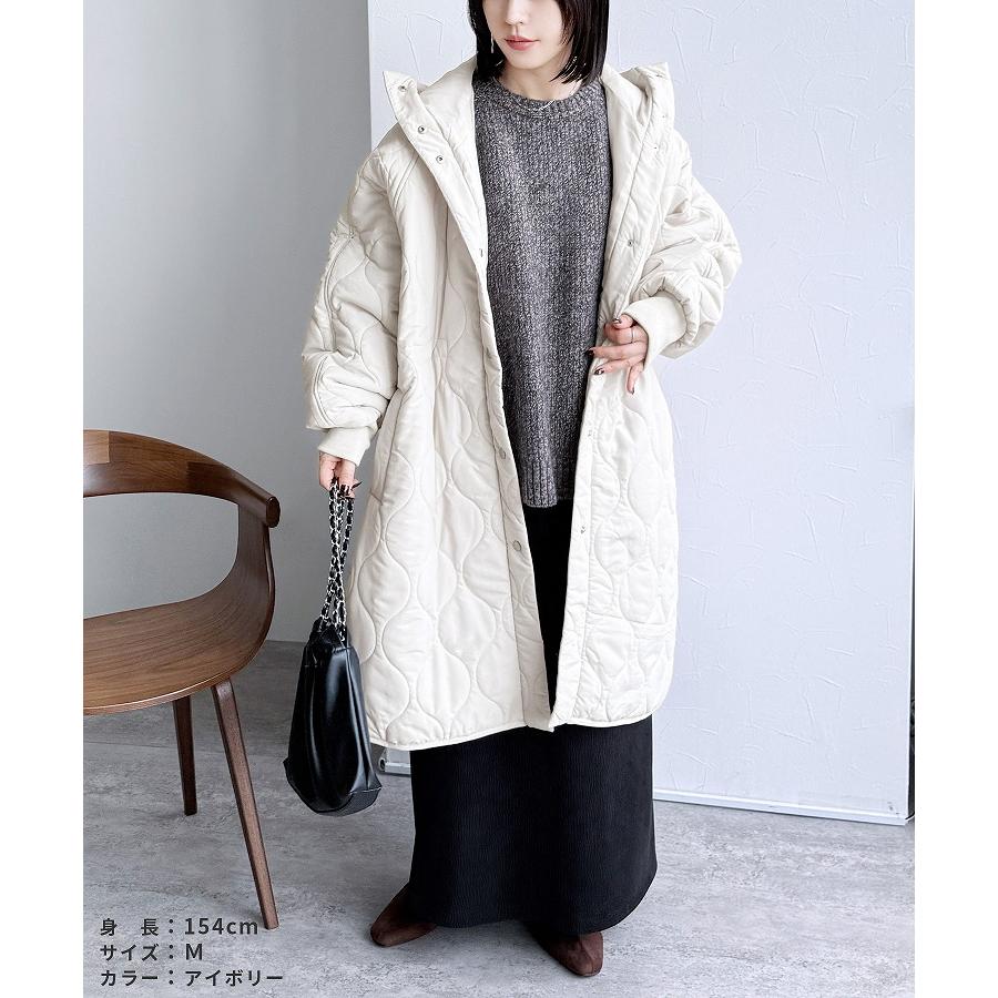 reca（レカ） キルティングドロストフードコート y8127 レディース