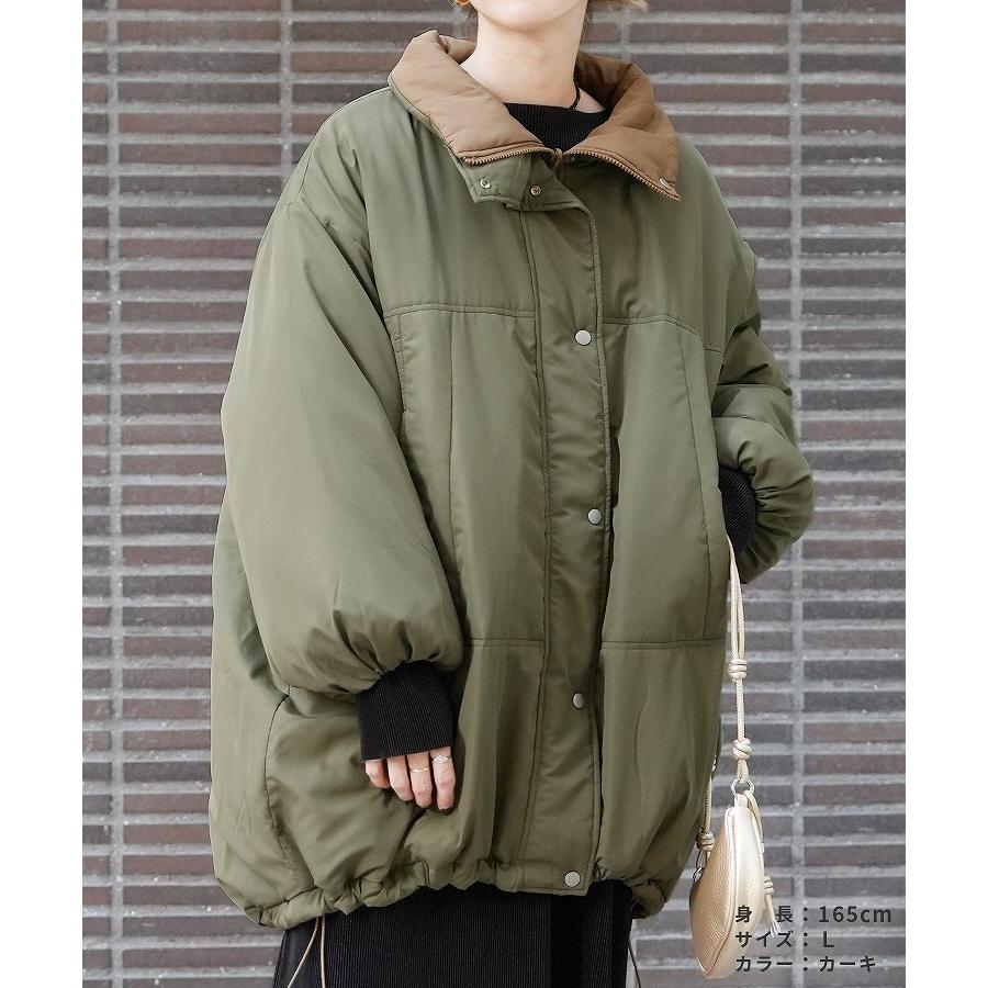 リバーシブルスタンドカラーモンスターコート y8211 レディース 2025年