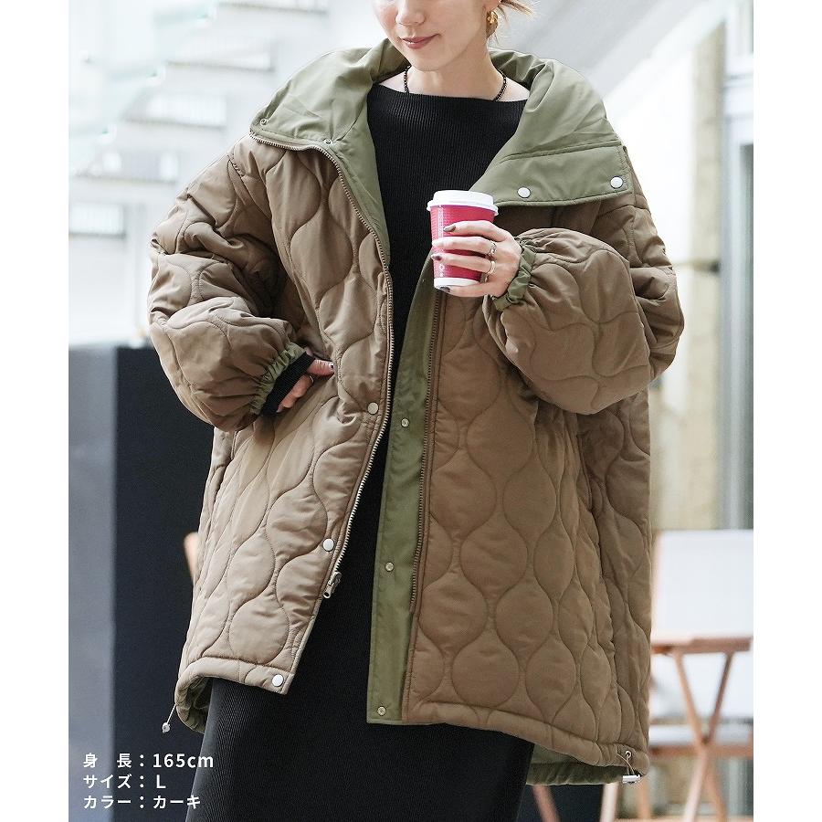 リバーシブルスタンドカラーモンスターコート y8211 レディース 2025年