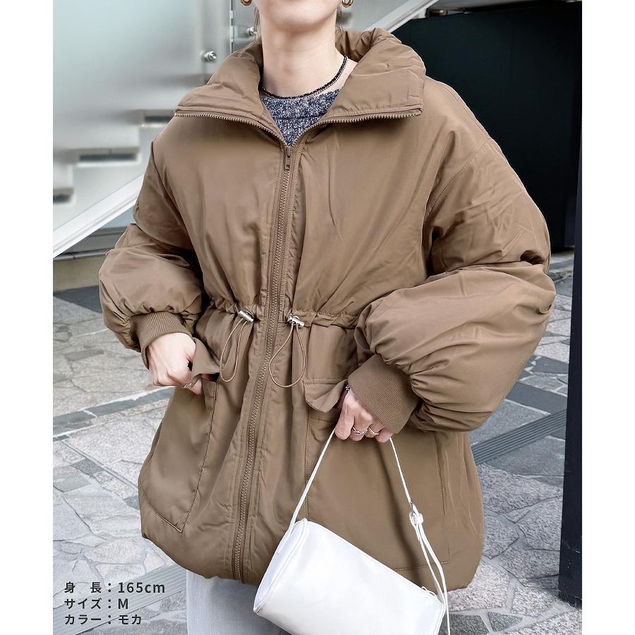 reca（レカ） ドロストギャザースタンドカラーコート y8212 レディース