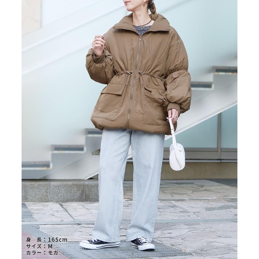 reca（レカ） ドロストギャザースタンドカラーコート y8212 レディース