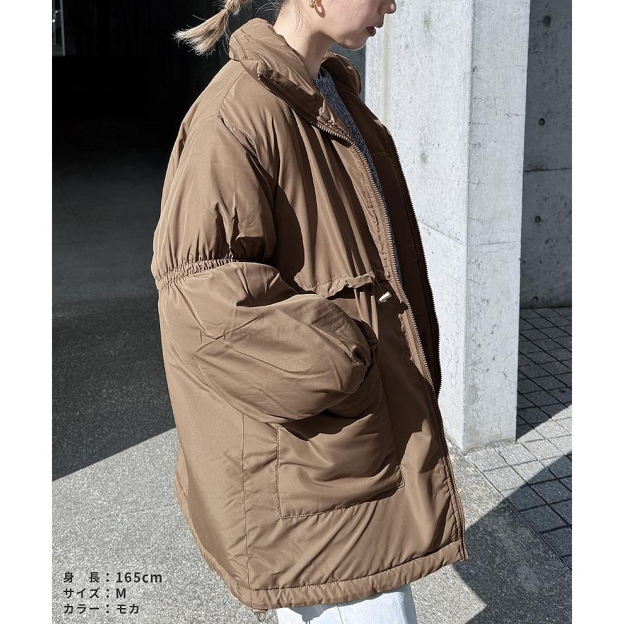 reca（レカ） ドロストギャザースタンドカラーコート y8212 レディース