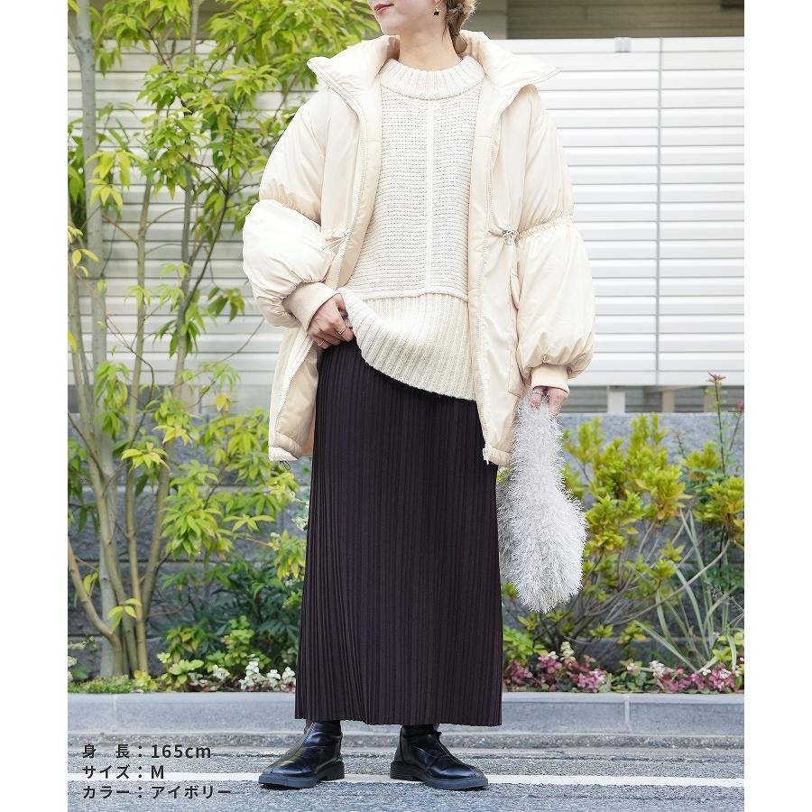 reca（レカ） ドロストギャザースタンドカラーコート y8212 レディース