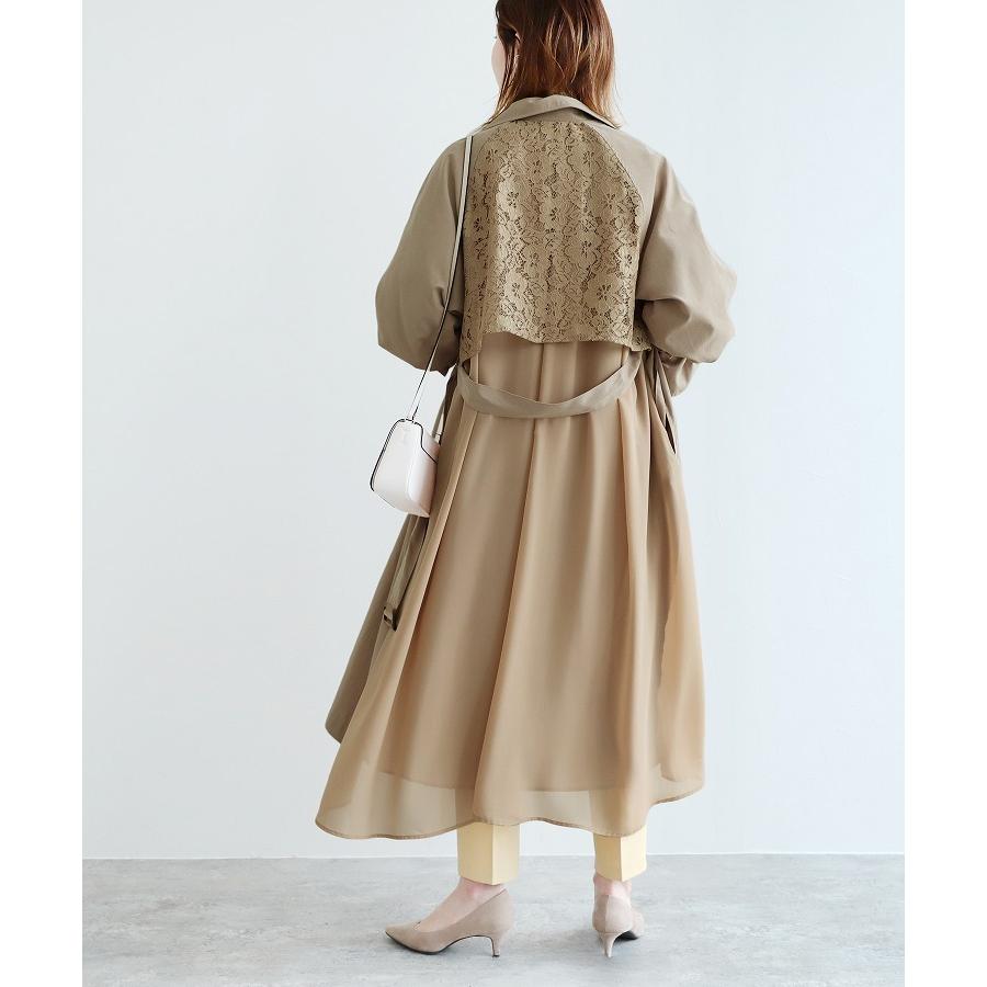 バックレース シフォントレンチコート Y98 レディース 21年春新作 キャンディースリーブ 春コート 春アウター 高見え 結婚式 入卒園 春 秋 宅配便発送 Y98 Reca 通販 Yahoo ショッピング