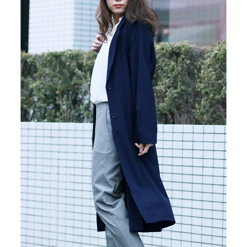 なめらかトレンチコート Z259 メール便対応10 レディース 18年春新作 アウター 長袖 テロンチ 羽織り フォーマル テーラード スプリングコート フリーサイズ Z259 Reca 通販 Yahoo ショッピング