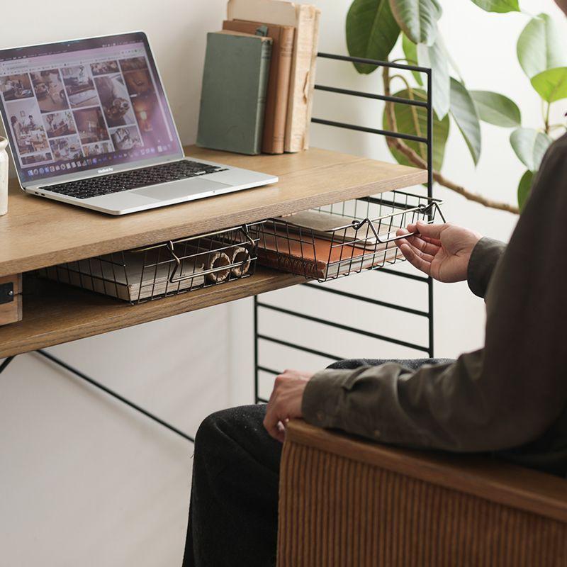 スタッキング バスケット Ancien fil 浅型 Lサイズ 収納 ハンドル付き