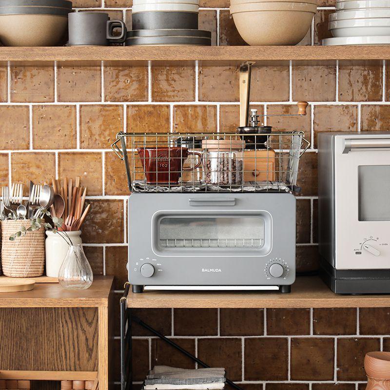 スタッキング バスケット Ancien fil 浅型 Mサイズ 収納 ハンドル付き