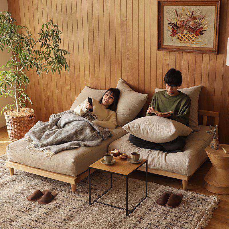 ソファー 2点セット AGRA あぐら カウチ 1.5人掛け ヴィンテージレッド