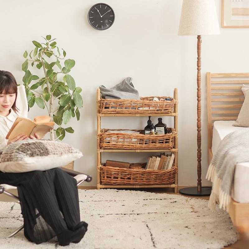 楽天市場】コーナー ラック ラタンの通販 【籐家具】ラタン 丸型