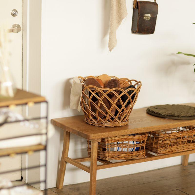 籐製 手付き籠】エコメルカリ便限定