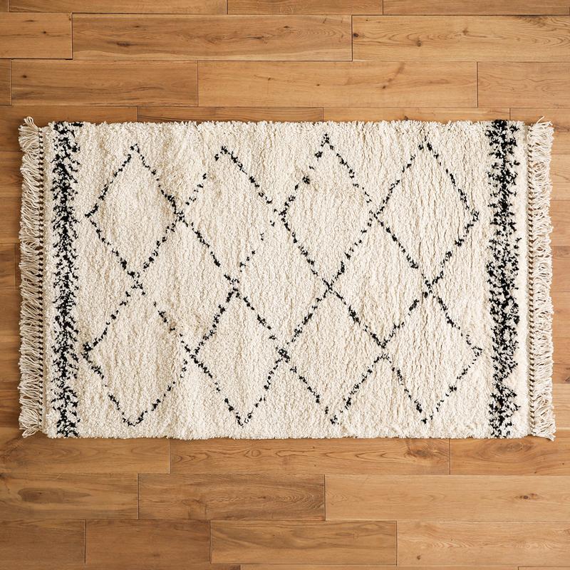 モルドバ製 ウィルトンラグ ベニワレン 絨毯 カーペット ラグ 133×190 ラグマット BIANCA BOHO 133×190 ベニワレン風 ウィルトン織り 長方形