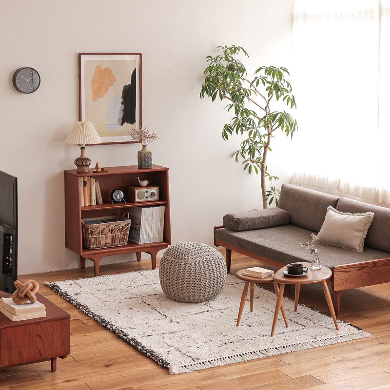 ラグマット BIANCA LINE-DOT 100×140 ウィルトン織り 長方形 ホット