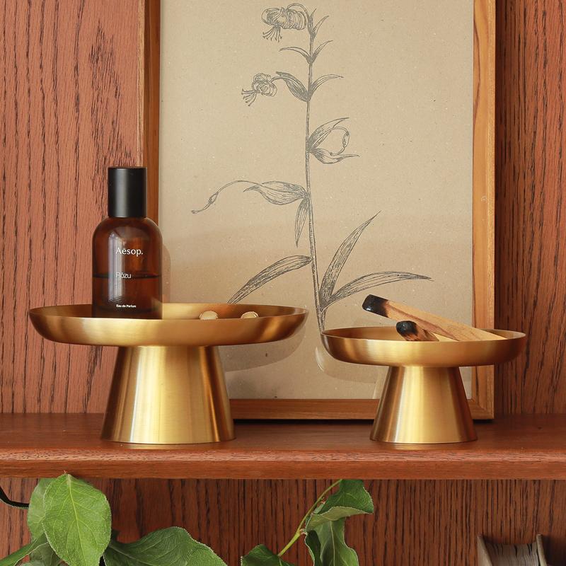 fog linen work ブラスケーキスタンド SSサイズ 直径12cm 置物