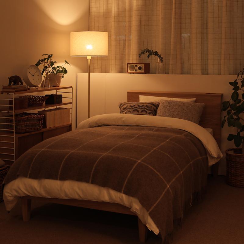 フロアライト 照明 スタンドライト Brass＆LinenMix スマートLED電球