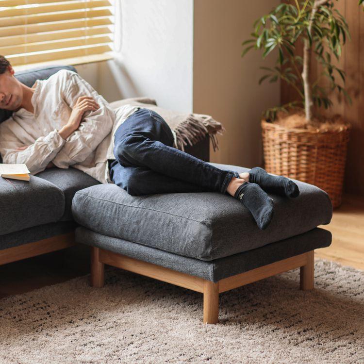 オットマン SIEVE bulge sofa 北欧 ナチュラル オーク ファブリック 
