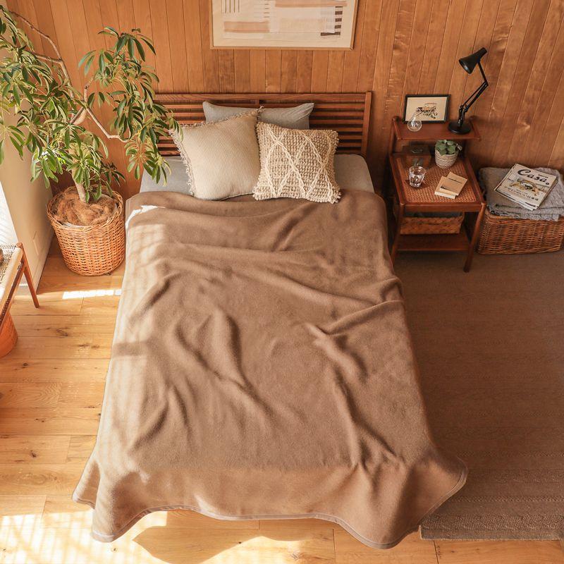 日本製 キャメル100％ あったか毛布 セミダブル 160×210 ラクダ