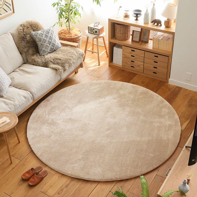 洗える マイクロファイバー ラグ ラグマット colette 直径 140 円形