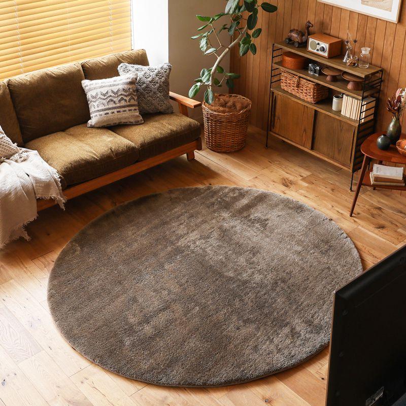 洗える マイクロファイバー ラグ ラグマット colette 直径 140 円形