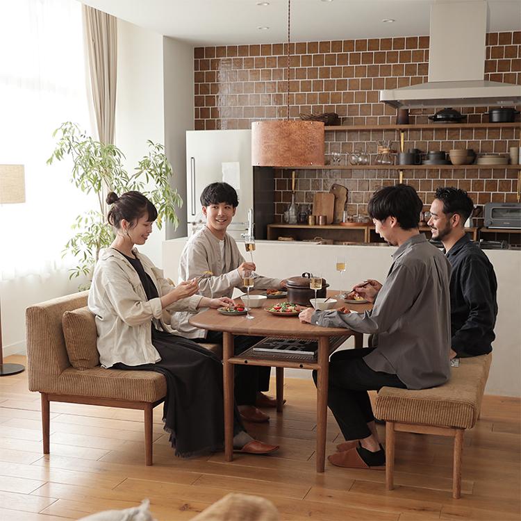 november オリーブ 良い コーデュロイ ベンチ ダイニング november