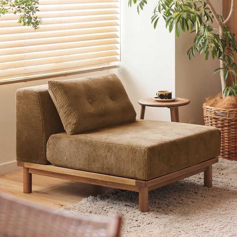 1人掛けソファー culum unit sofa／BR 北欧 ワイド ナチュラル 北欧 ファブリック カバーリング コーデュロイ 送料無料【開梱・設置付き】｜receno｜02