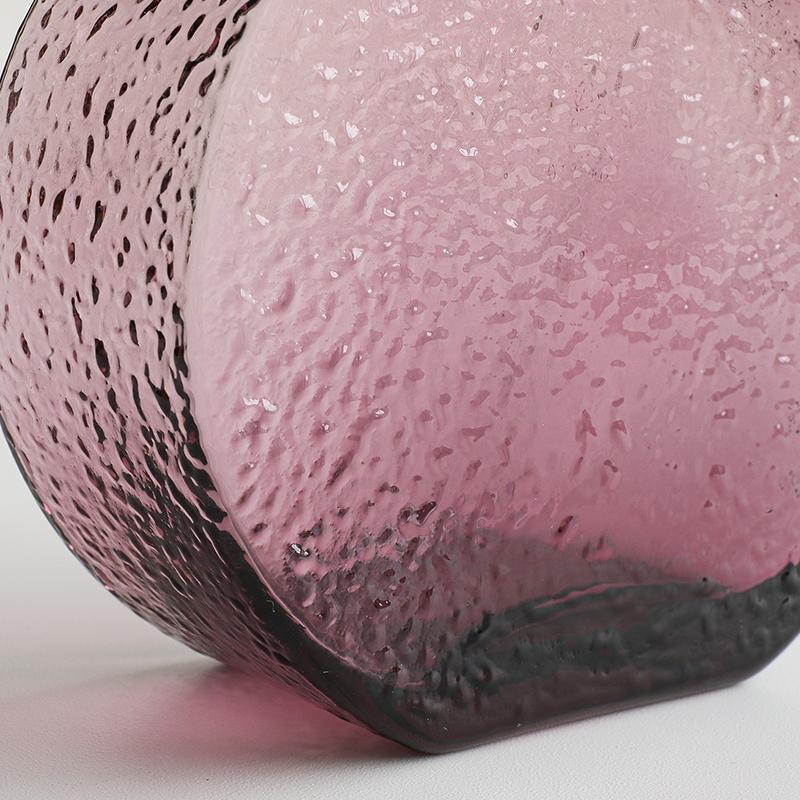 フラワーベース Sghr DENDEN デンデン ガラス 高さ9cm ワインレッド