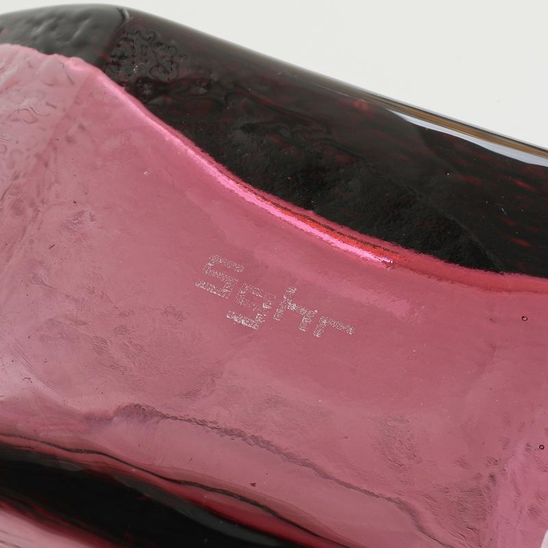 フラワーベース Sghr DENDEN デンデン ガラス 高さ9cm ワインレッド