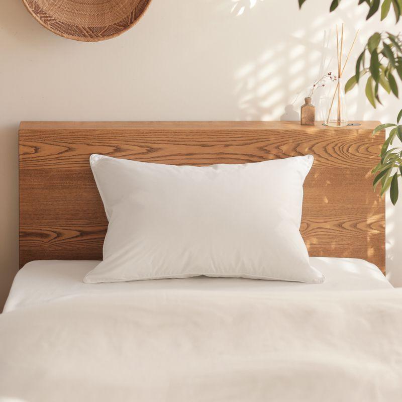 ダウンピロー 50×70cm Lサイズ 枕 ピロー ホワイトダウン フェザー 綿