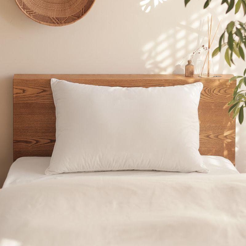 ダウンピロー 50×70cm Lサイズ 枕 ピロー ホワイトダウン フェザー 綿