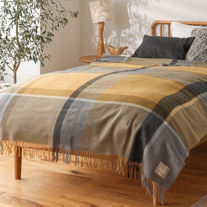 アルパカウールブランケット elvang Manhattan 130×200 ベージュ