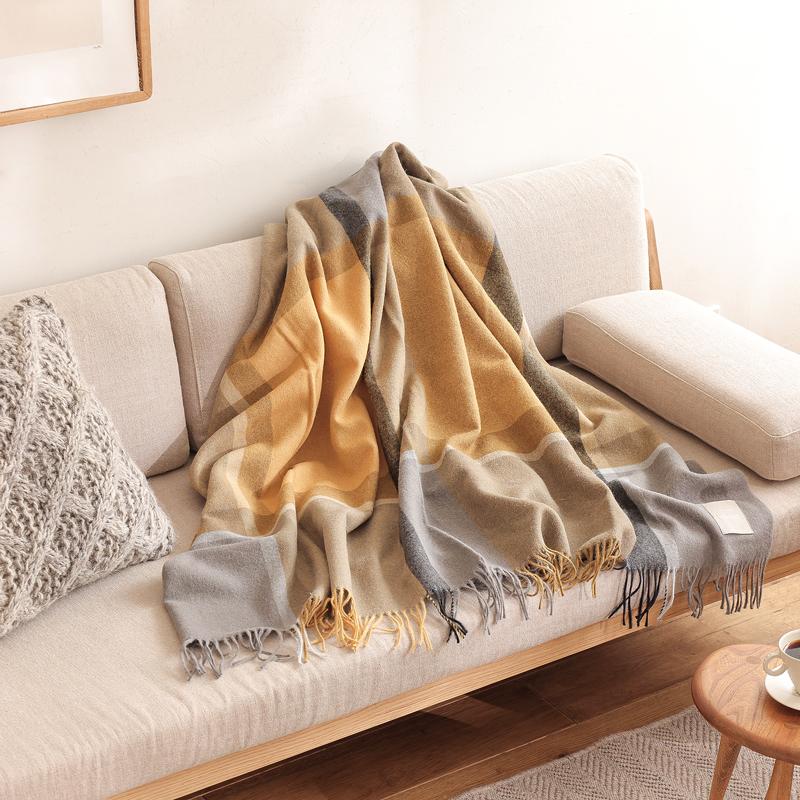 アルパカウールブランケット elvang Manhattan 130×200 ベージュ