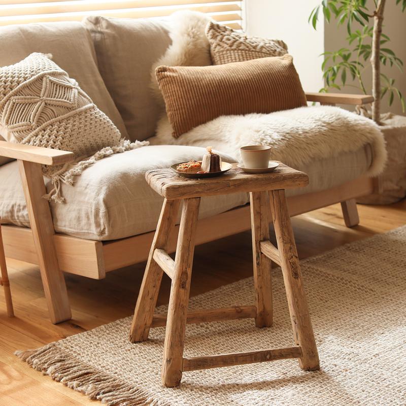 スツール Vintage Elm Wood ラウンド エルムウッド フラワースタンド