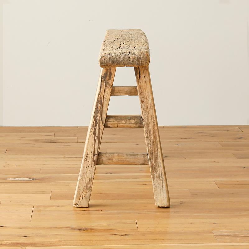 楽天市場】スツール Vintage Elm Wood スクエアミニ エルム