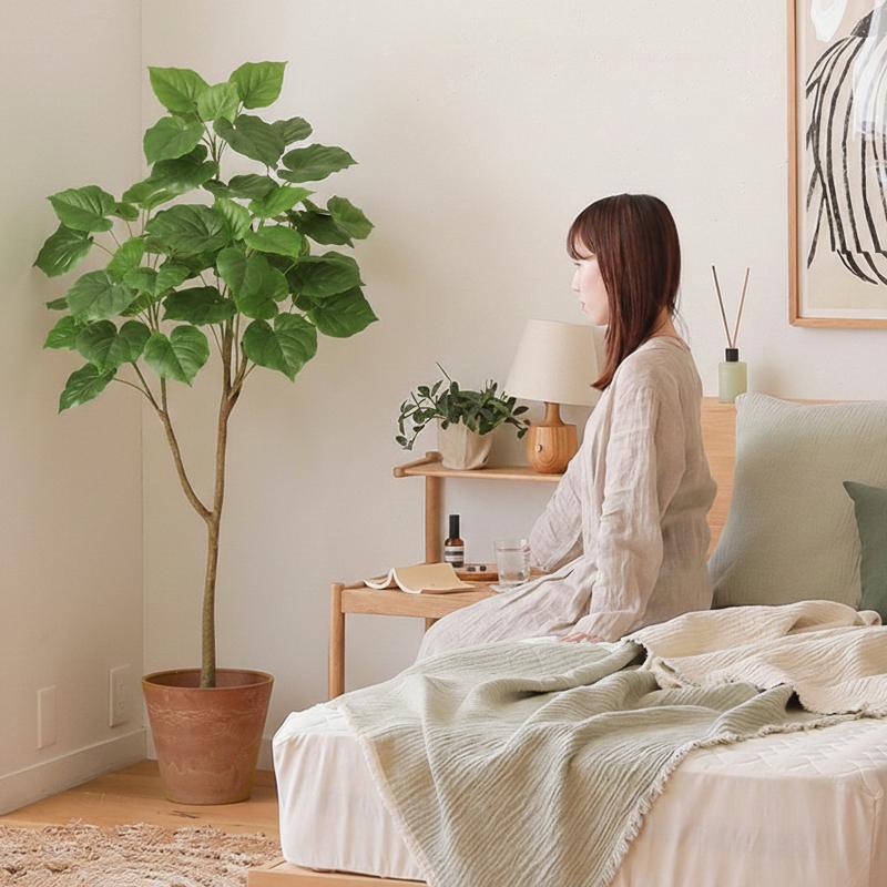 フェイクグリーン ウンベラータ 高さ60cm 人工観葉植物 人工植物