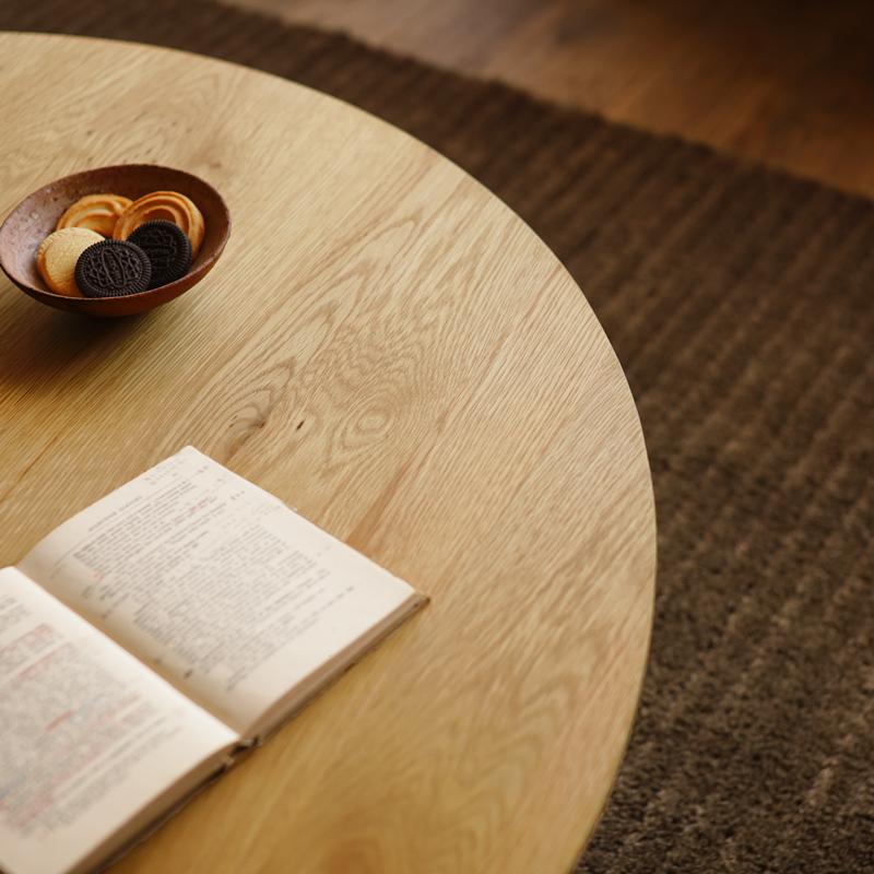 こたつテーブル FAM／NA ナチュラル 円形 110 オーク ハロゲンヒーター