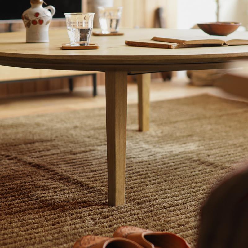 こたつテーブル FAM／NA ナチュラル 円形 110 オーク ハロゲンヒーター