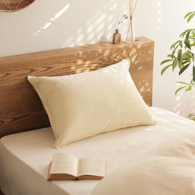 フェザーピロー 43×63cm 枕 ピロー フェザー 100％ 綿 あったか 寝具