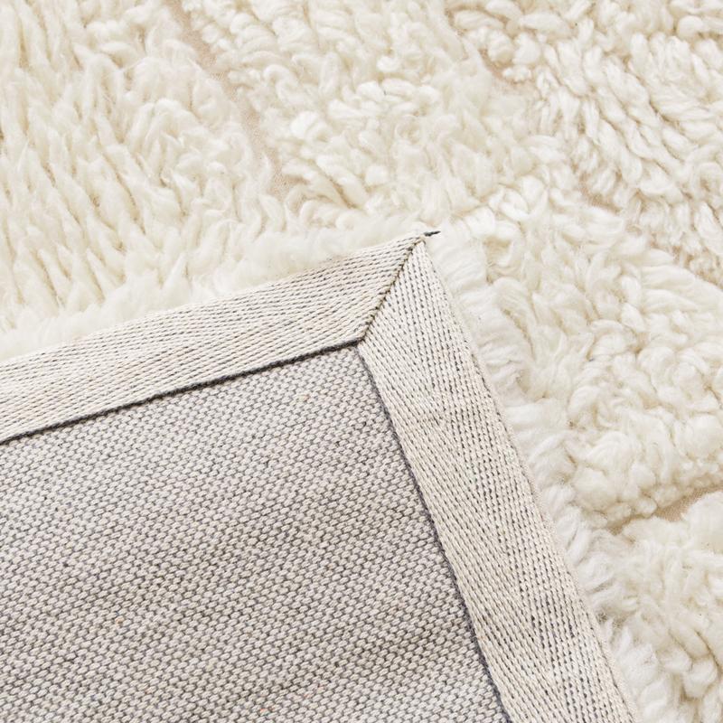 ウール コットン ラグ ラグマット Aタイプ 160×230 シンプル 格子模様