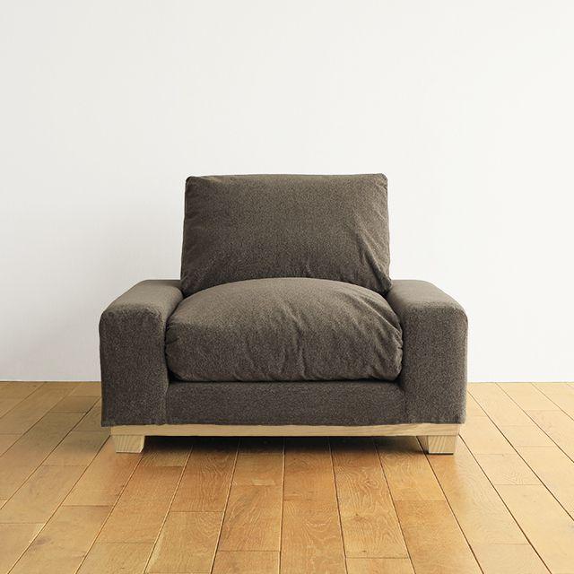 ソファー 1人掛けソファ folk／NA ナチュラル 北欧 おしゃれ フェザー