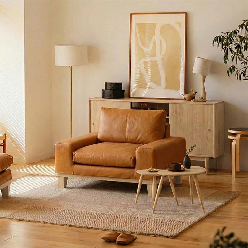 ソファー 1人掛けソファ folk／NA ナチュラル 北欧 おしゃれ フェザー