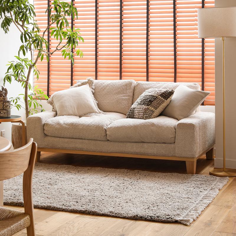 ソファー 2人掛けソファ folk／NA ナチュラル 北欧 おしゃれ フェザー