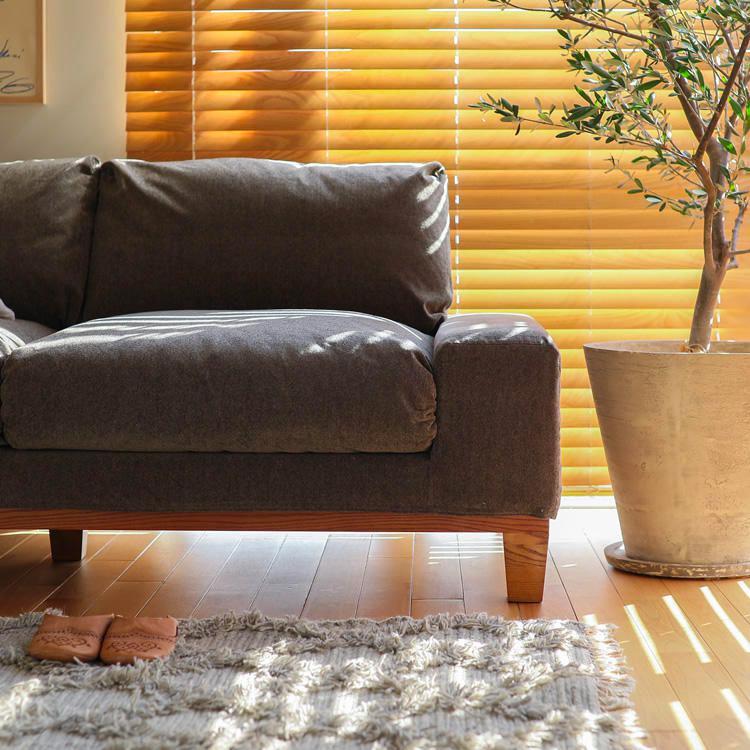 ソファー 3人掛け folk／BR ブラウン ヴィンテージ ファブリック