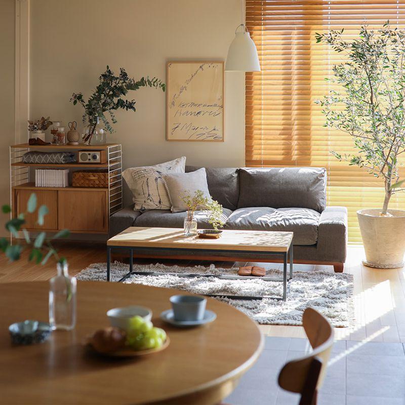 ソファー 3人掛け folk／BR ブラウン ヴィンテージ ファブリック