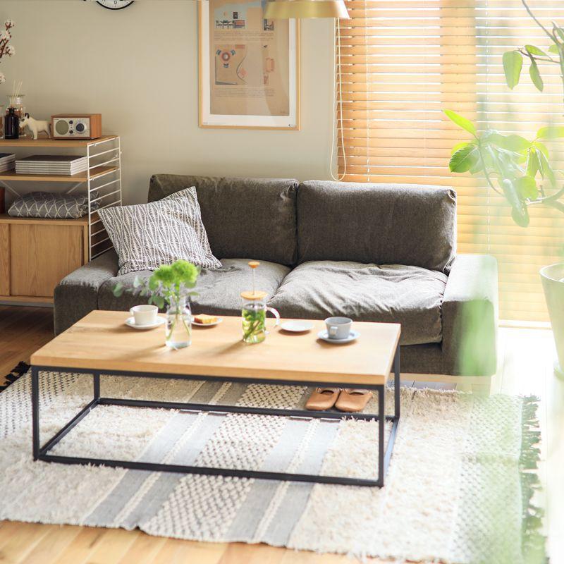 ソファー 3人掛け folk／NA ナチュラル ヴィンテージ ファブリック