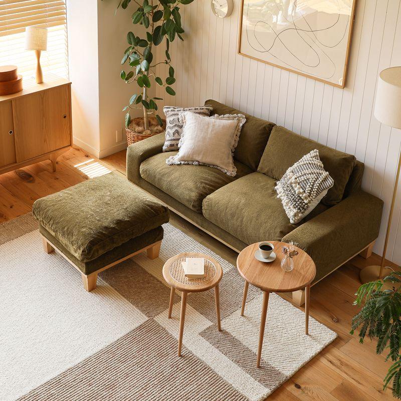 ソファー 3人掛け folk／NA ナチュラル ヴィンテージ ファブリック