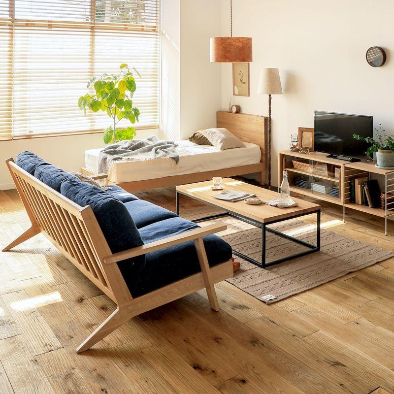 木製ベッド folk／NA ダブル フレームのみ ナチュラル ホテル