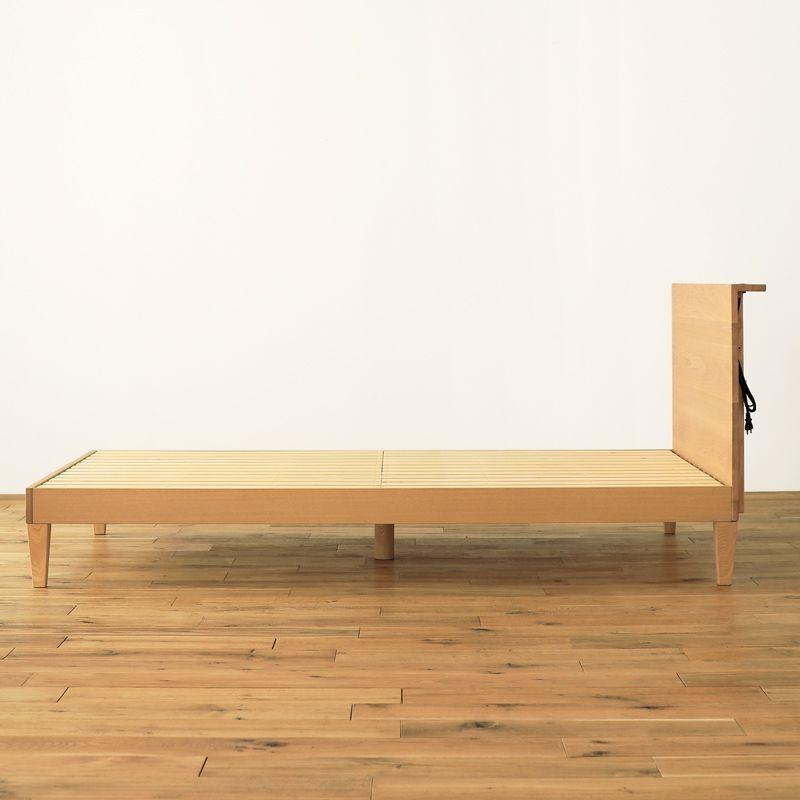 木製ベッド folk／NA ダブル フレームのみ ナチュラル ホテルライク
